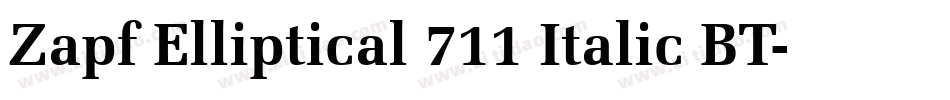 Zapf Elliptical 711 Italic BT字体转换